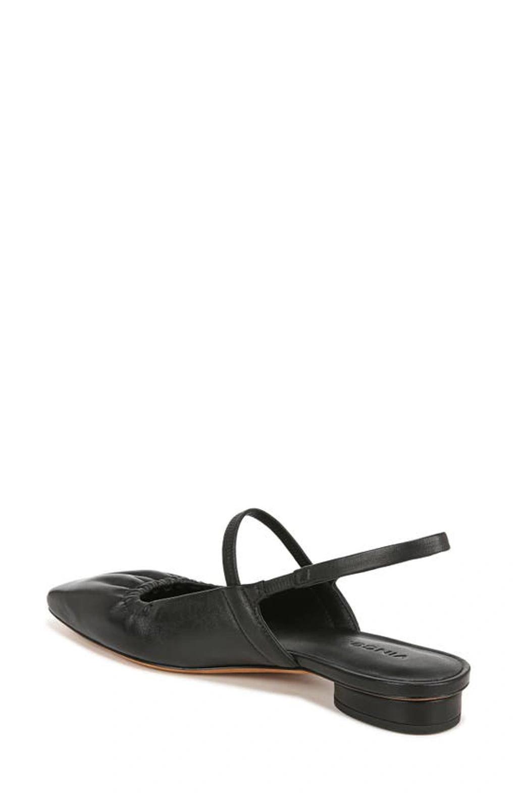 Venice Leather Slingback Ballerina Flats In Black Product Image