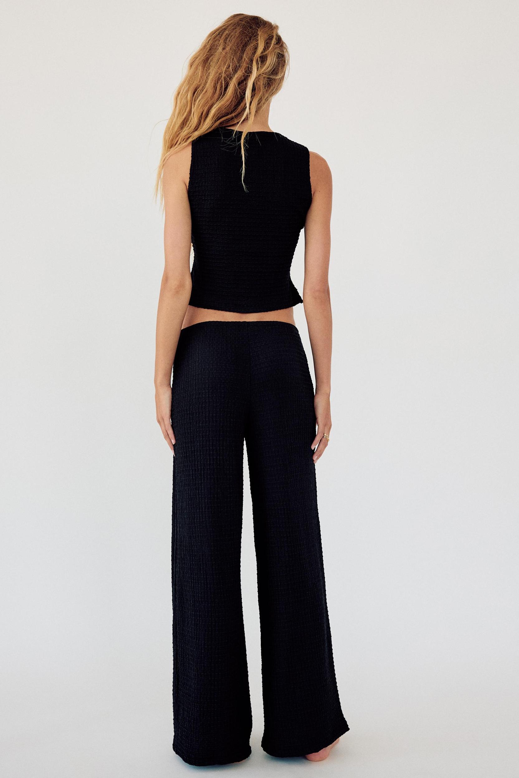 TEXTURED STRAIGHT LEG PANTS Product Image