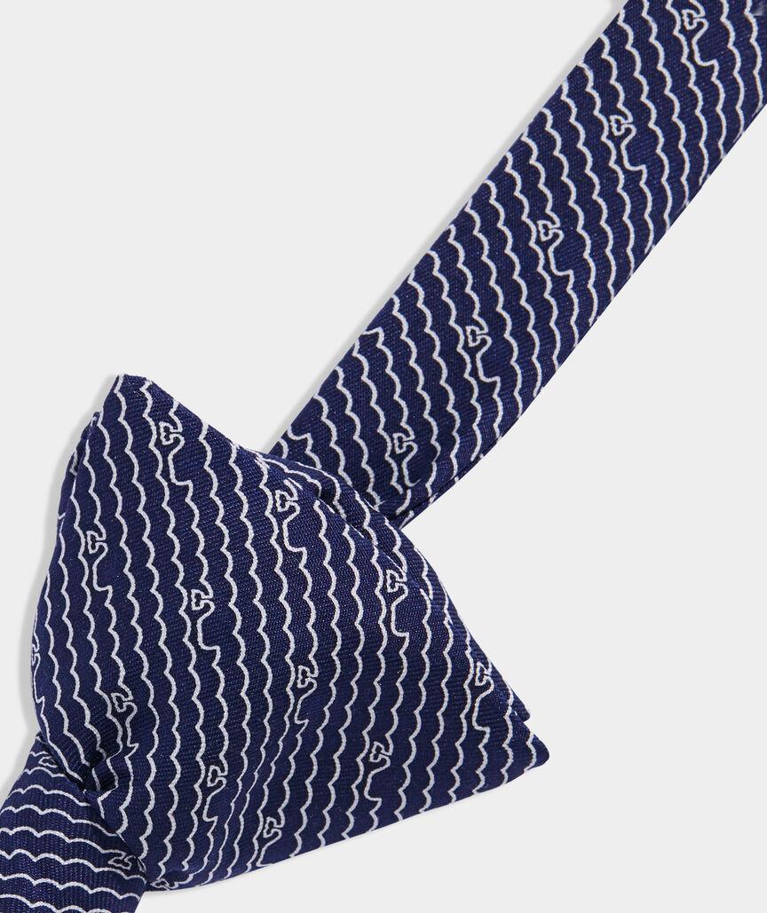 Whale Wave Silk Bow Tie Product Image