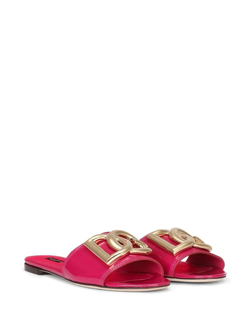 DG-logo patent leather sandals Product Image