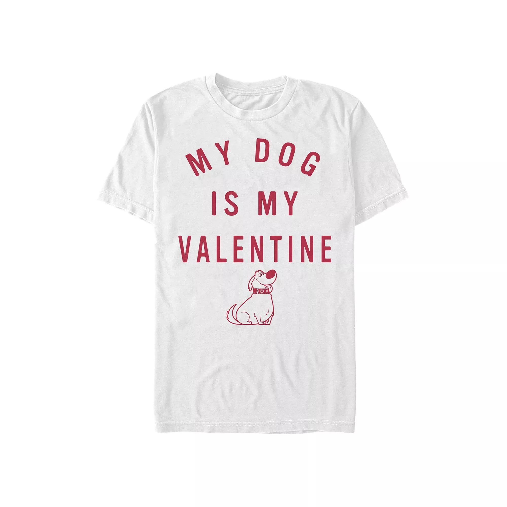 Disney's Up My Dog Is My Valentine Men's Graphic Tee,  Product Image