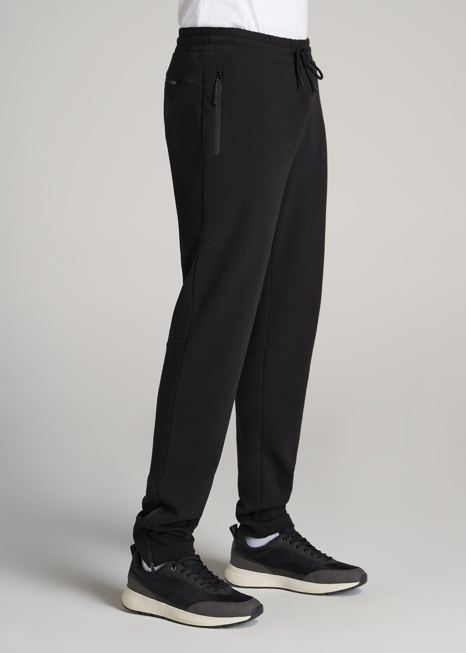 Tall Men's Tech-Knit Zip Joggers in Black Product Image