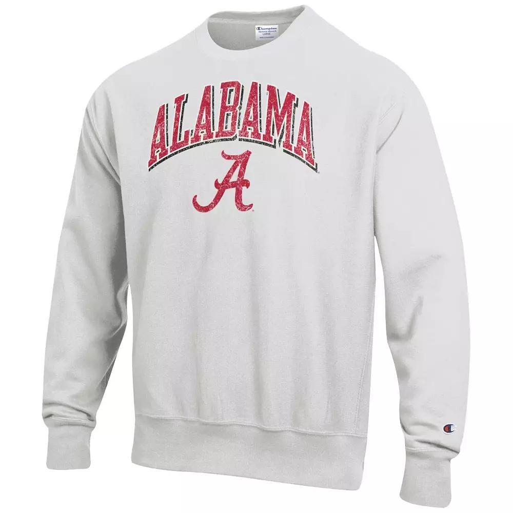 Men's Champion Gray Alabama Crimson Tide Arch Over Logo Reverse Weave Pullover Sweatshirt,  Product Image