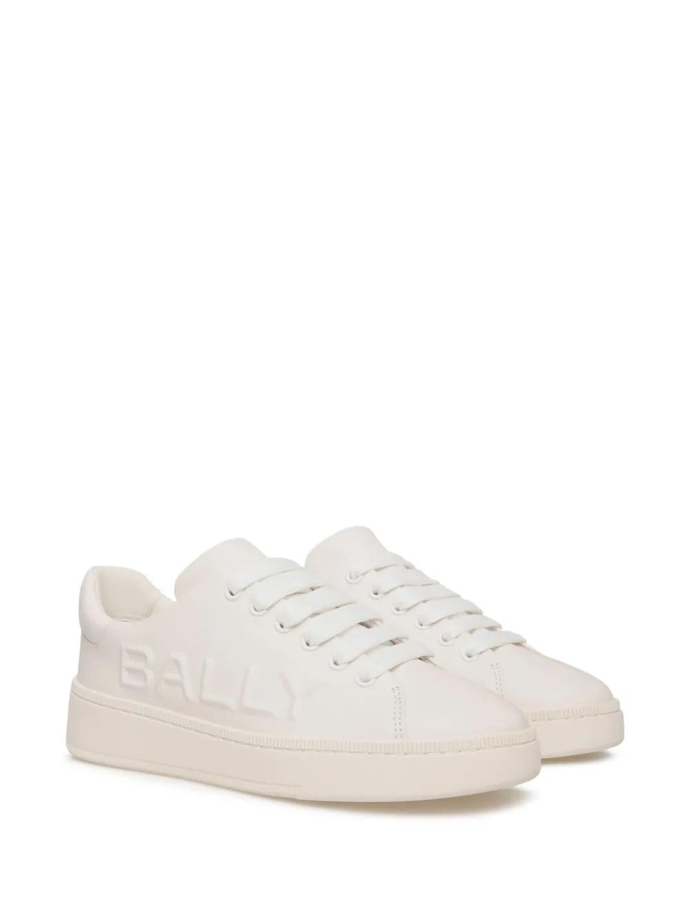 BALLY Logo-embossed Leather Sneakers In White Product Image