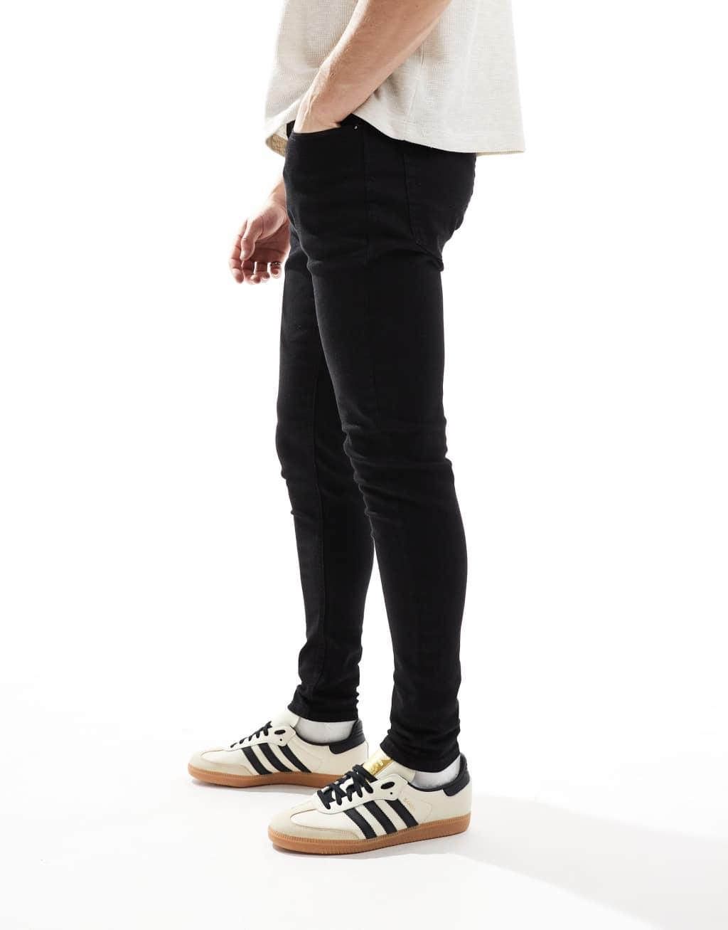 Jack & Jones Glenn slim tapered jeans in black Product Image