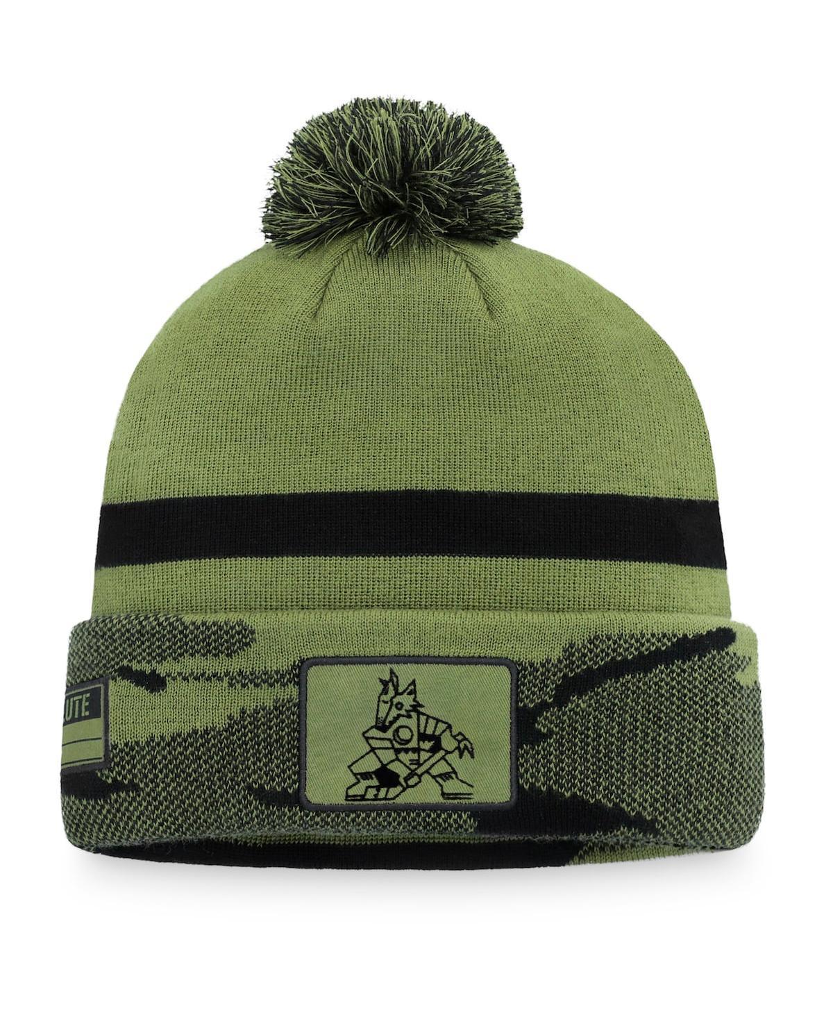 Mens Fanatics Branded Camo Dallas Stars Military Appreciation Cuffed Knit Hat with Pom Product Image