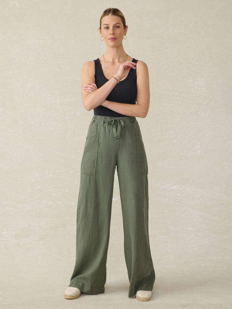 Topanga Drape Pant - Thyme Product Image