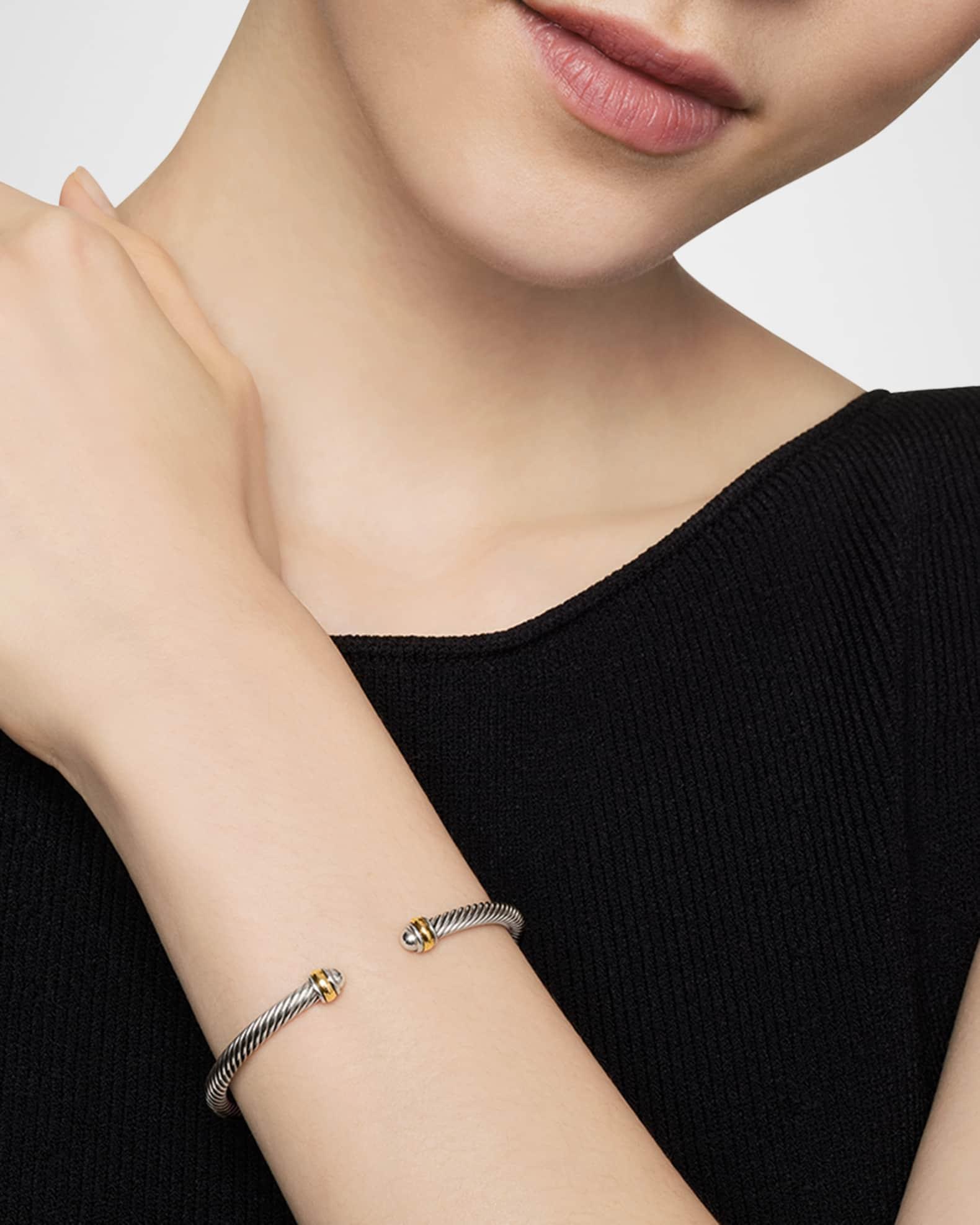 Womens Classic Cable Bracelet in Sterling Silver Product Image