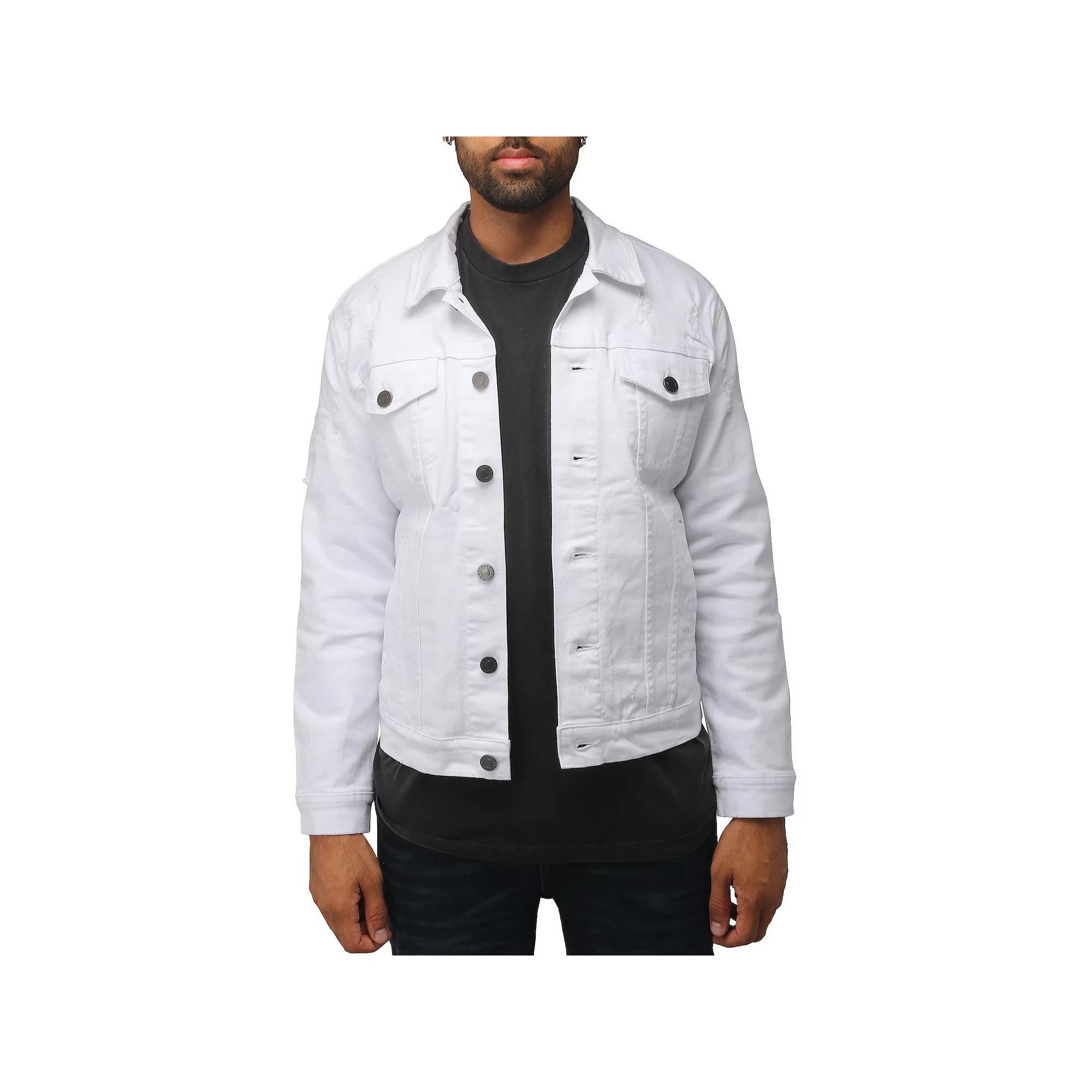 Men's Xray Washed Ripped Denim Jacket,  Product Image