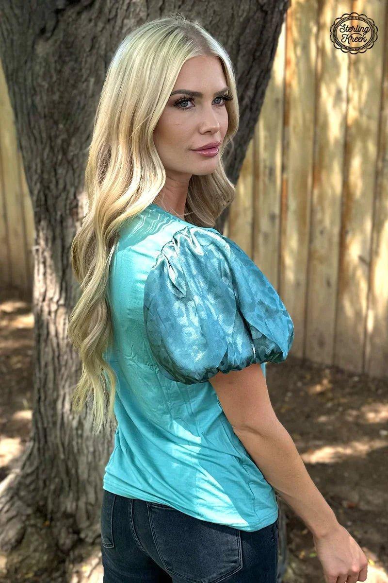 Plus Louisiana Woman Top Teal* Product Image