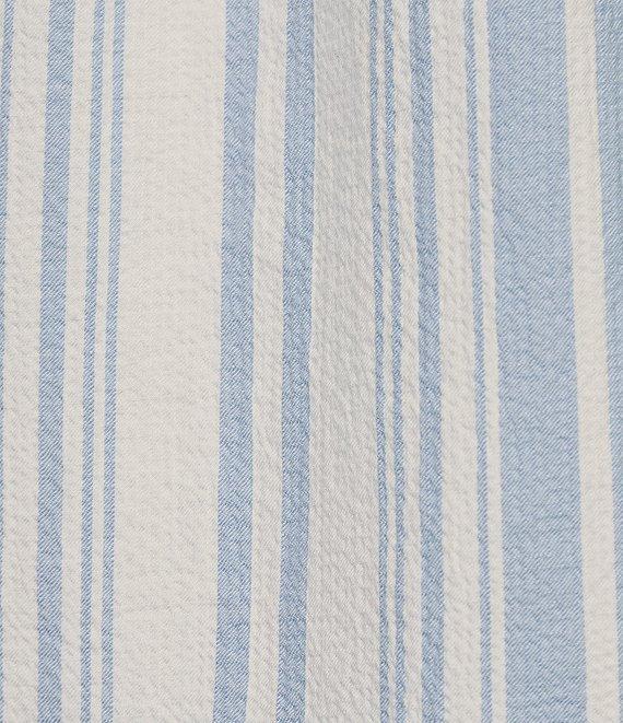 Rowm Short Sleeve Seersucker Awning Stripe Print Shirt Product Image