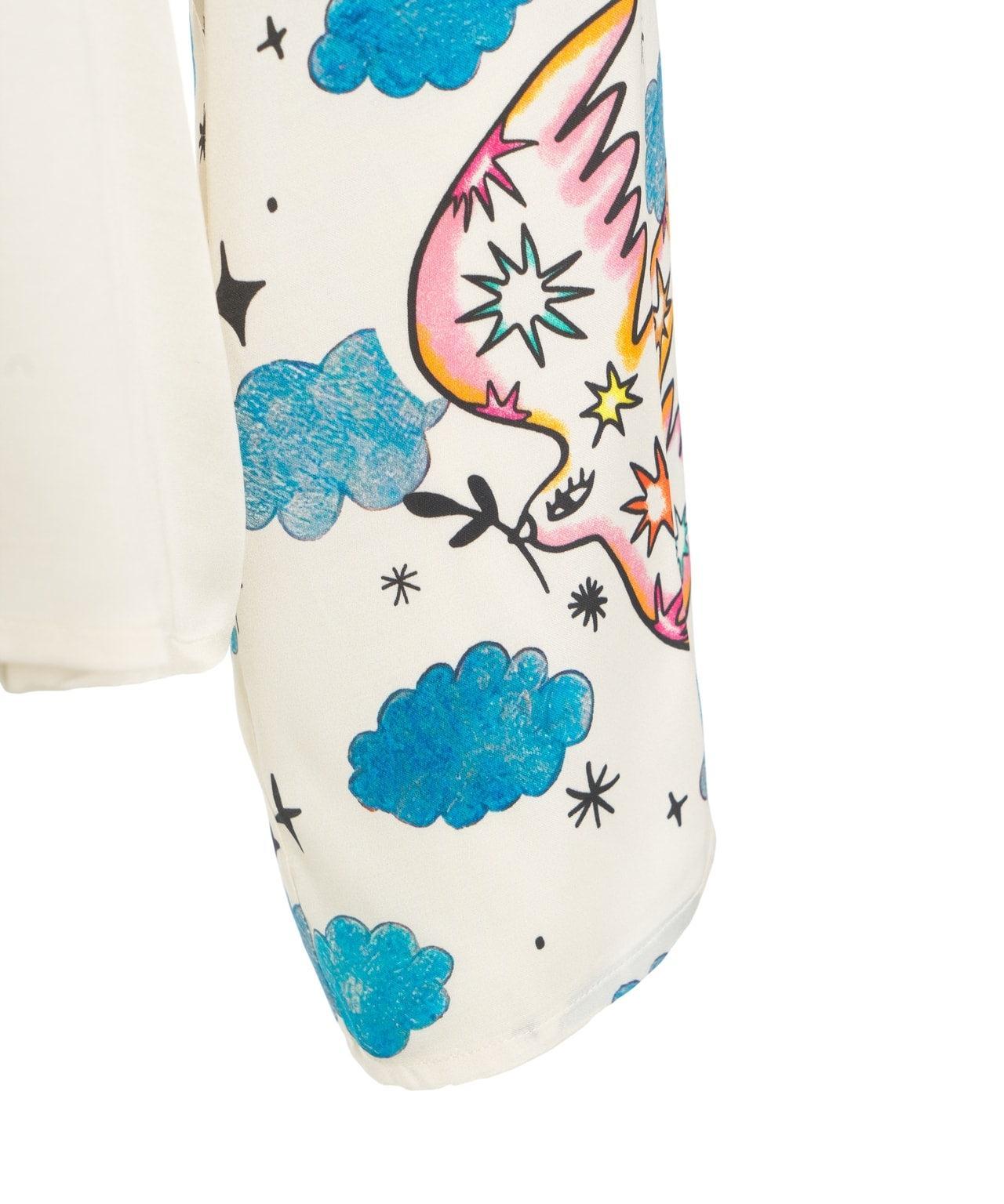 Satin blouse with print Product Image