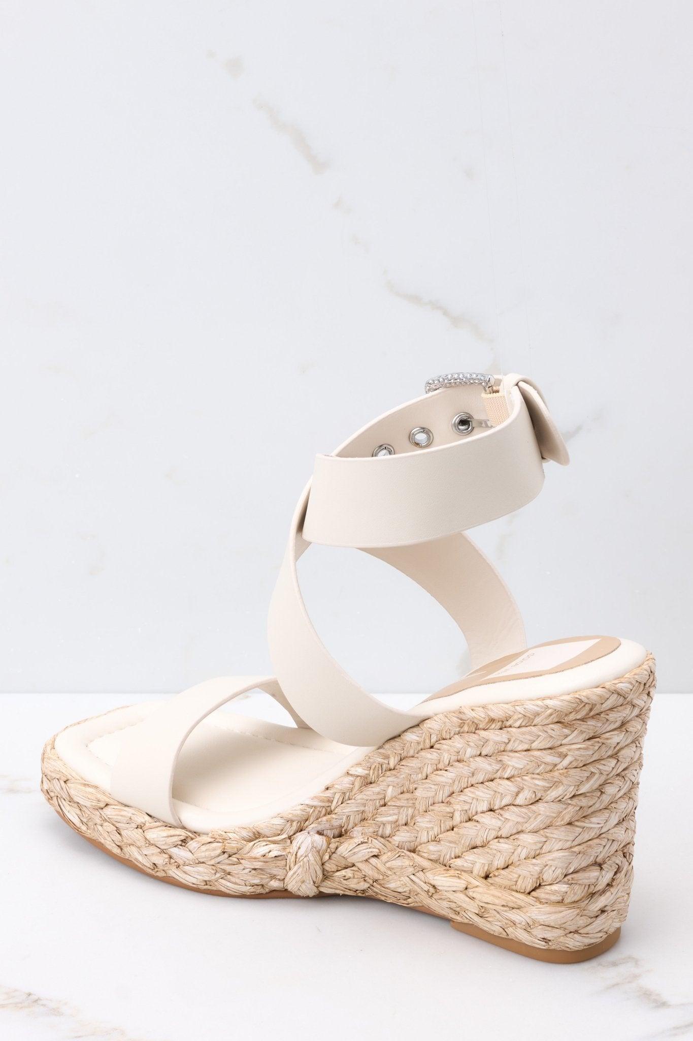 Dolce Vita Aldona Ivory Leather Wedges Product Image