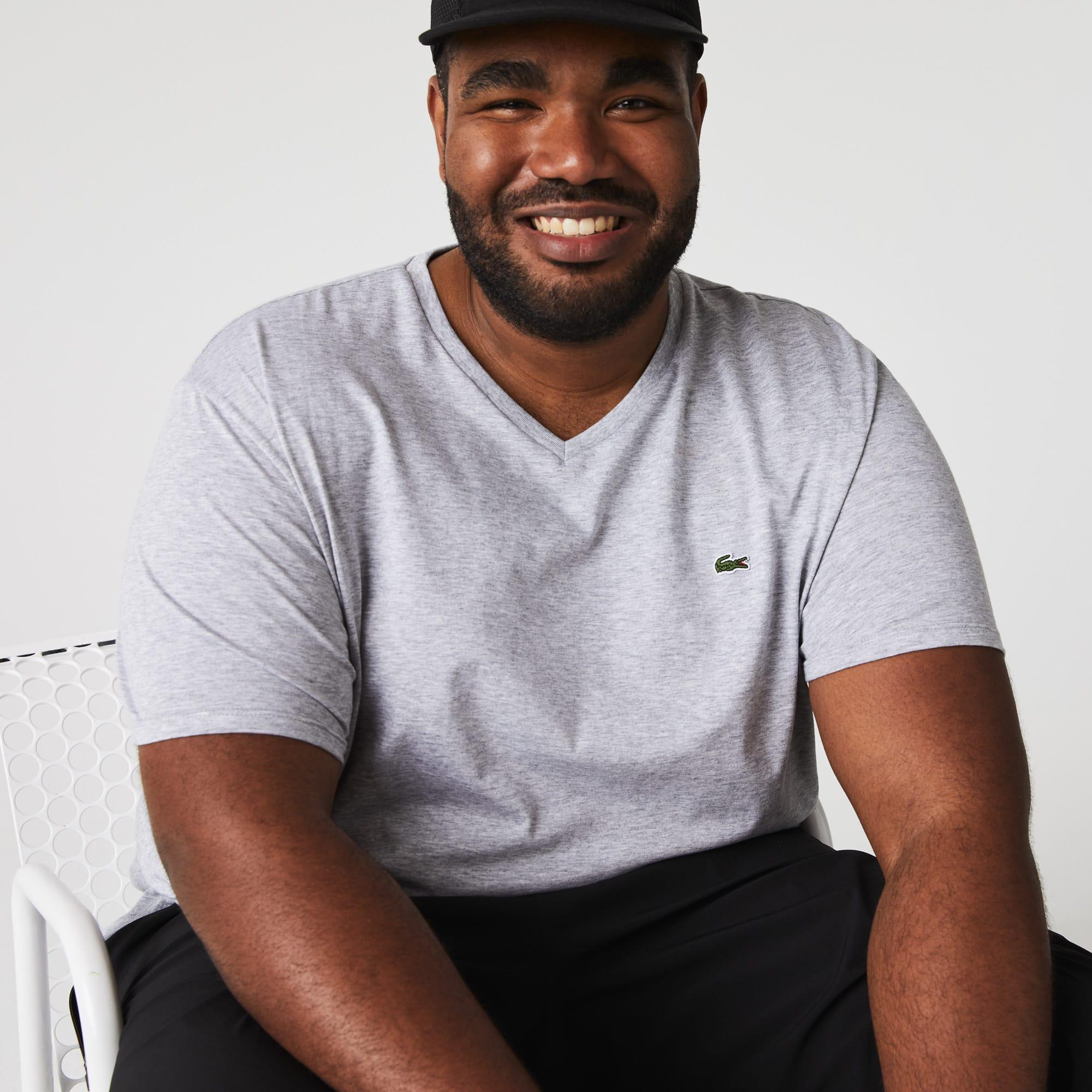 Men's Lightweight Pima Cotton V-Neck T-Shirt Product Image