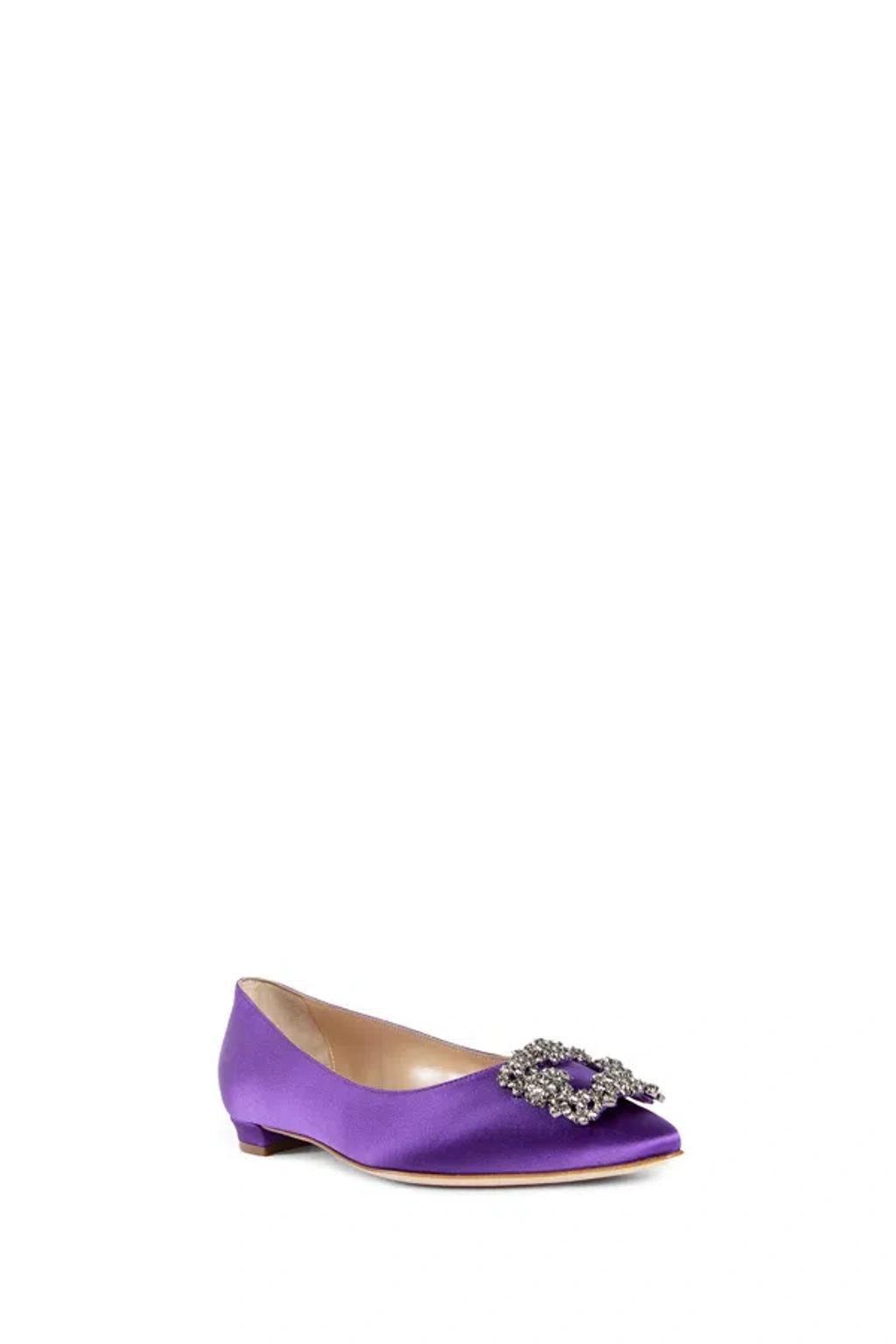 MANOLO BLAHNIK Flats In Violet Product Image