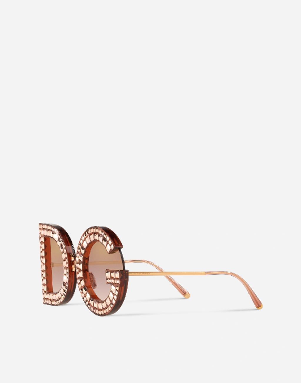 DOLCE & GABBANA Dg Glitter Sunglasses In Pink Product Image