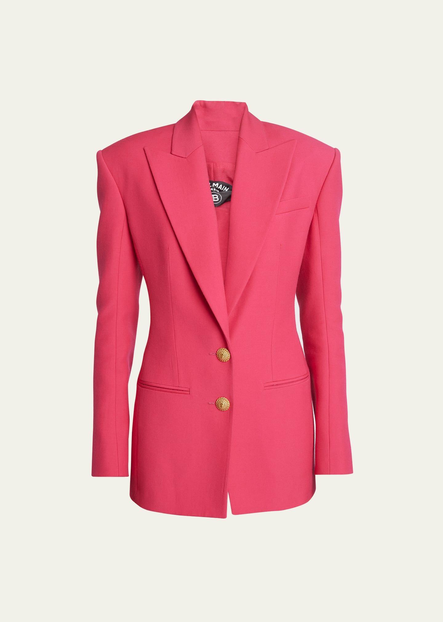 Classic Wool Blazer with Button Detail Product Image