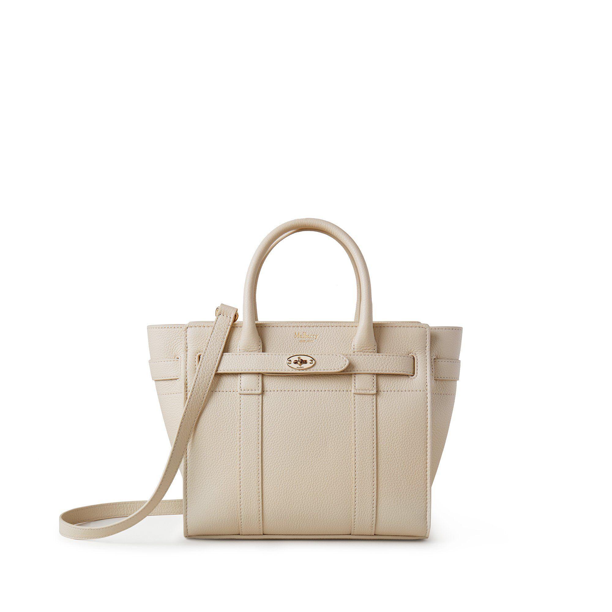 MULBERRY Mini Bayswater Cross-body Bag In Chalk Product Image