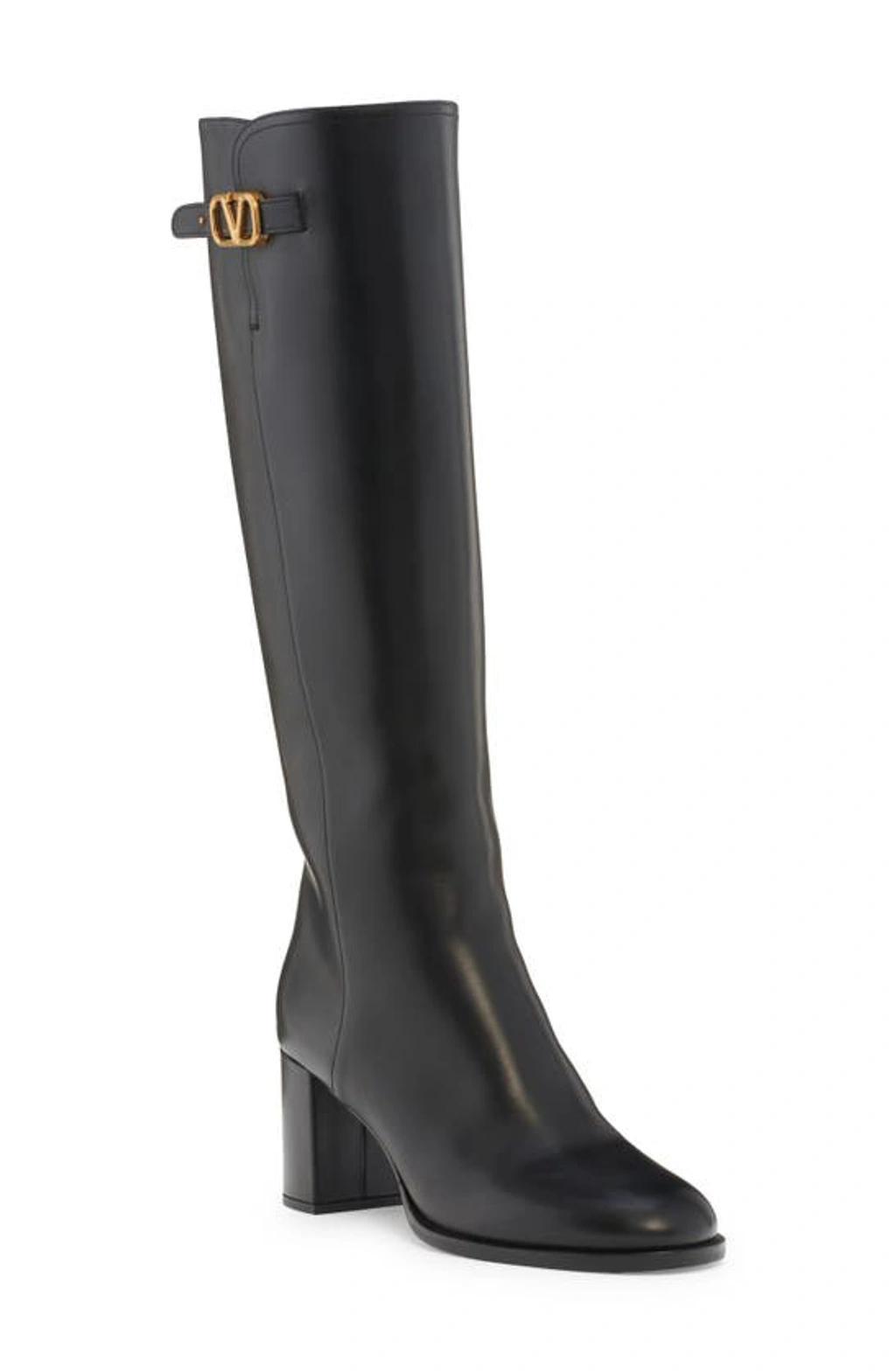 Valentino Garavani V Logo Signature Boot in Brown Product Image