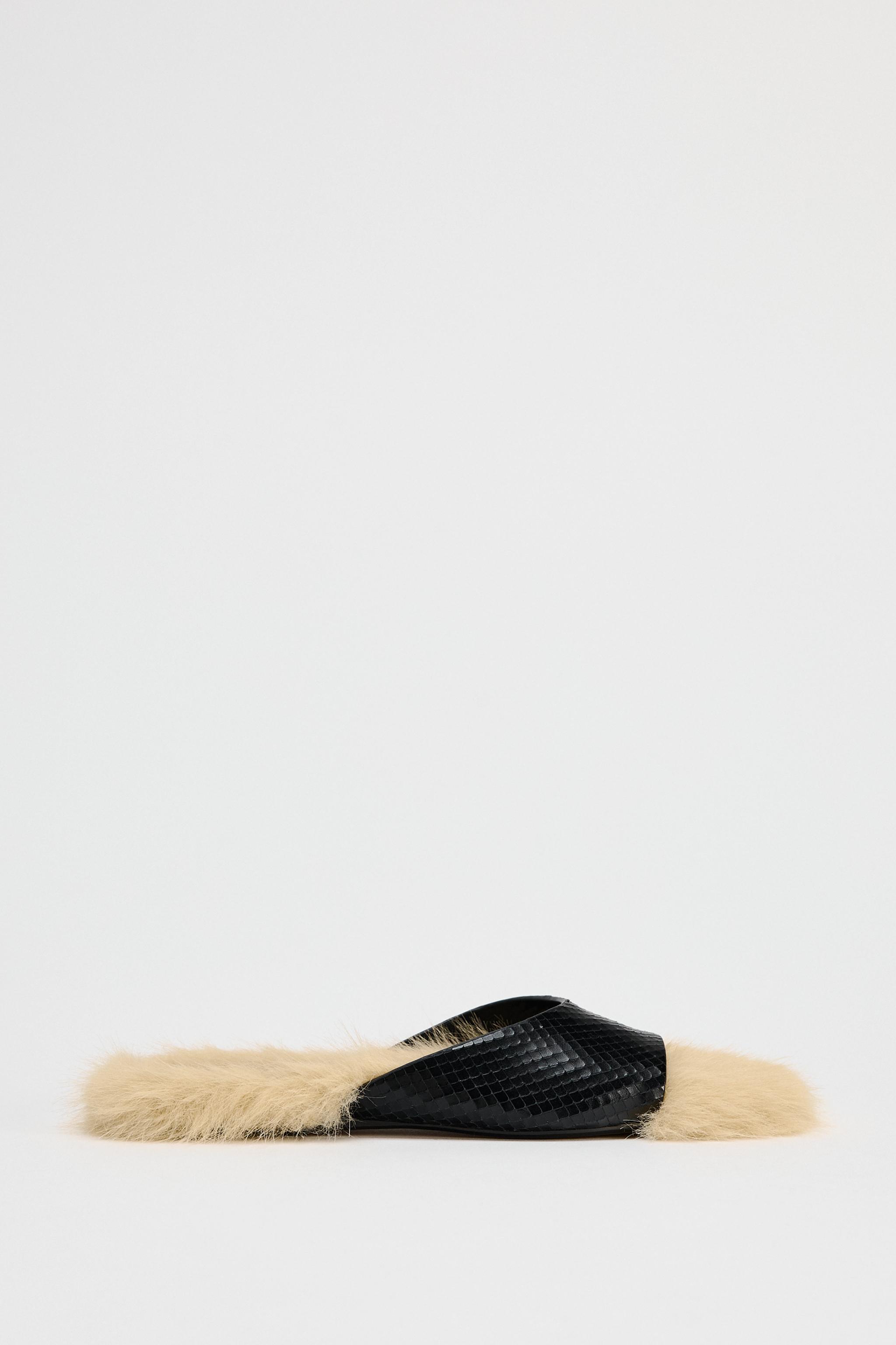 FAUX FUR LEATHER SANDALS LIMITED EDITION Product Image