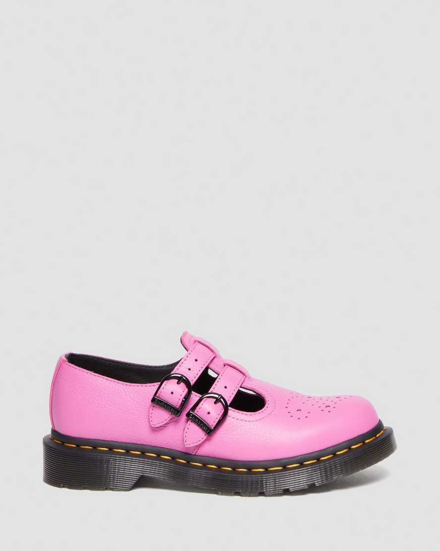 DR. MARTENS' 8065 Virginia Leather Mary Jane Shoes In Pink Product Image