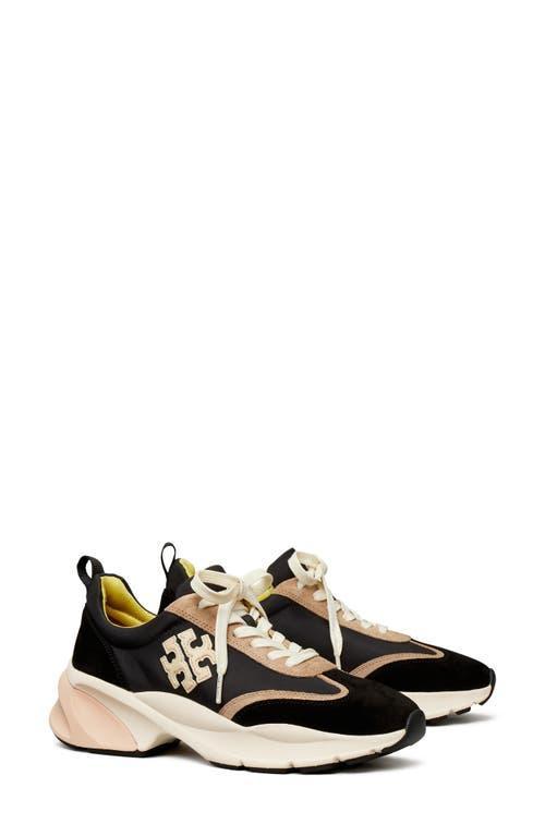 Tory Burch Good Luck Trainer Cream/Black) Women's Shoes Product Image