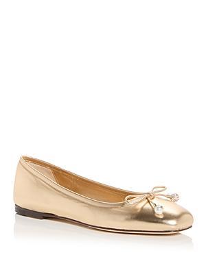 Elme Leather Bow Ballerina Flats Product Image