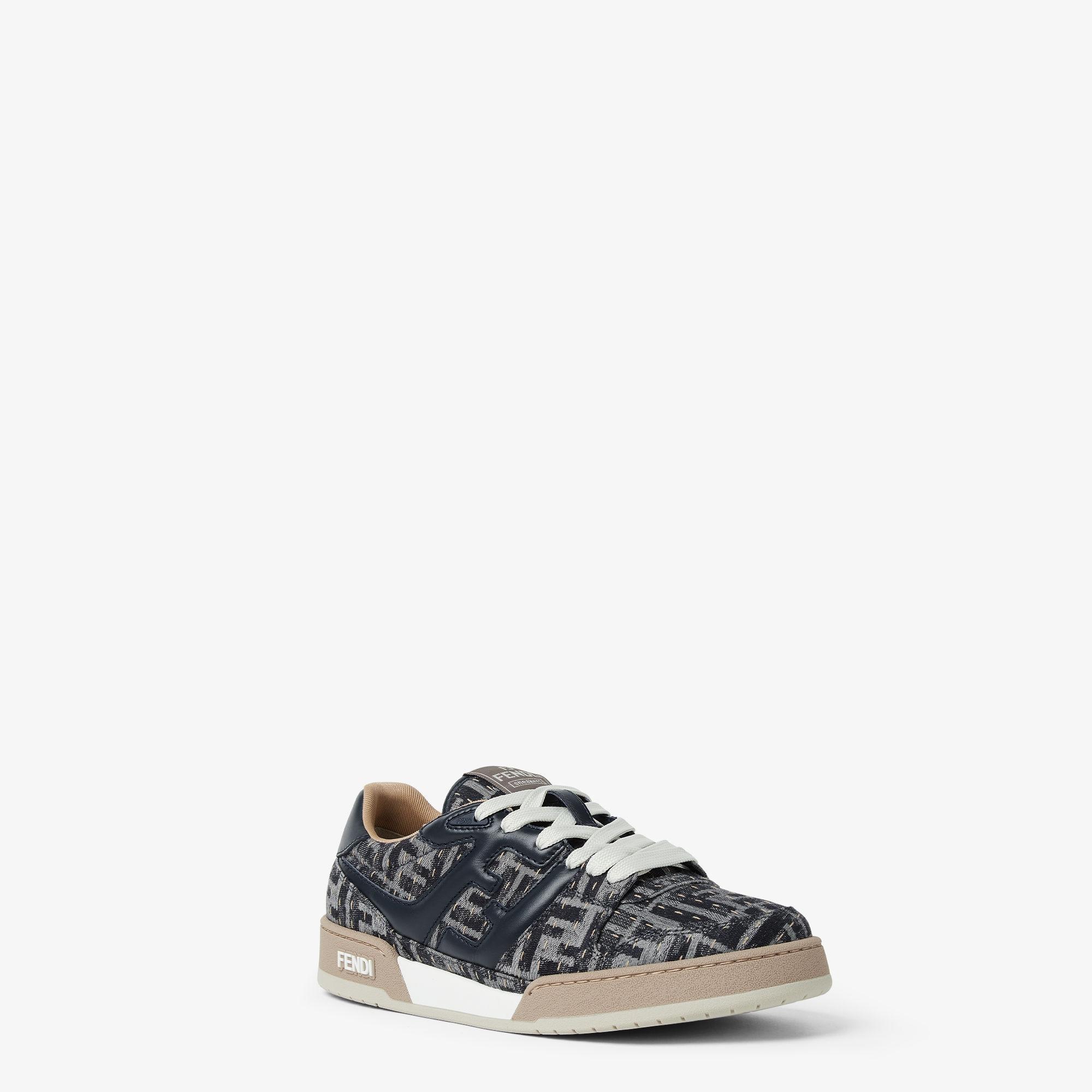 Fendi Match SneakersBlue denim low-tops Product Image