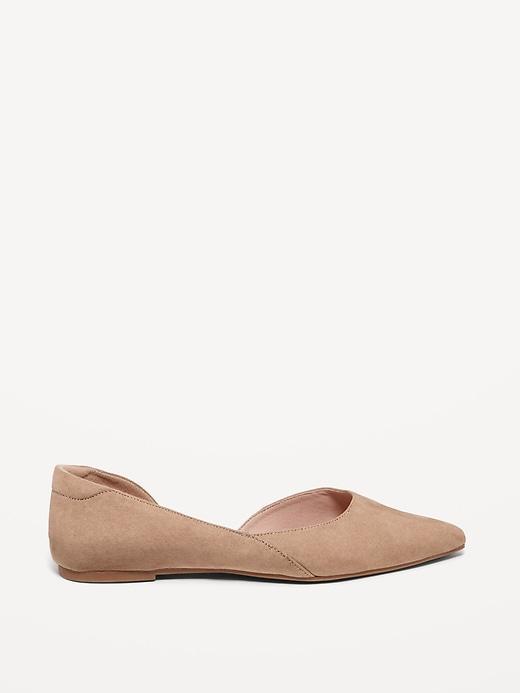 Faux-Leather D&#39;Orsay Flats Product Image