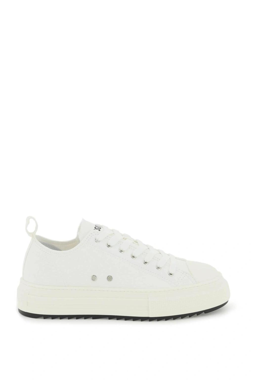 DSQUARED2 Man Sneakers White Size 11 Textile Fibers Product Image