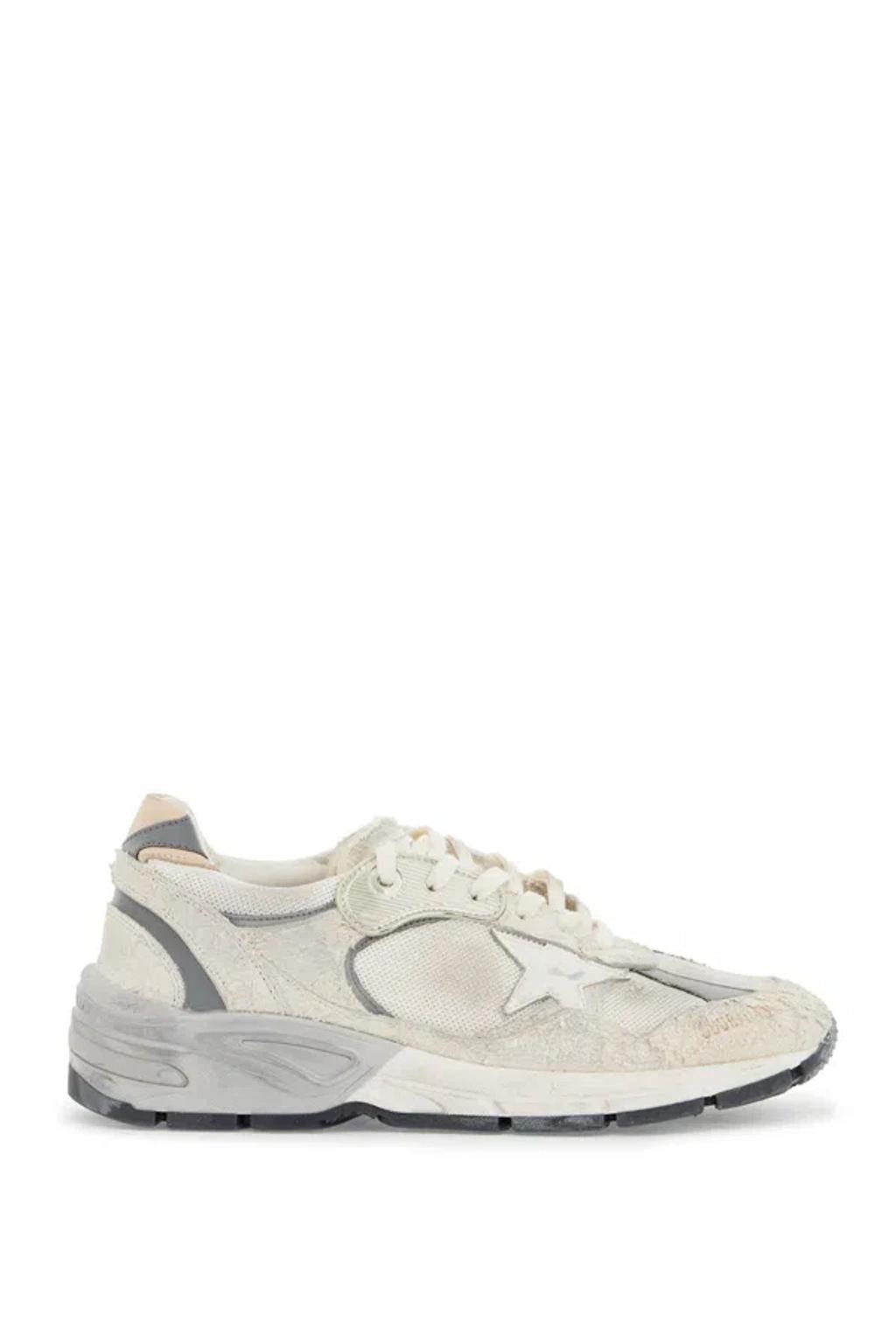 GOLDEN GOOSE 'dad's Rubber Sole Running Sneakers' In White Product Image