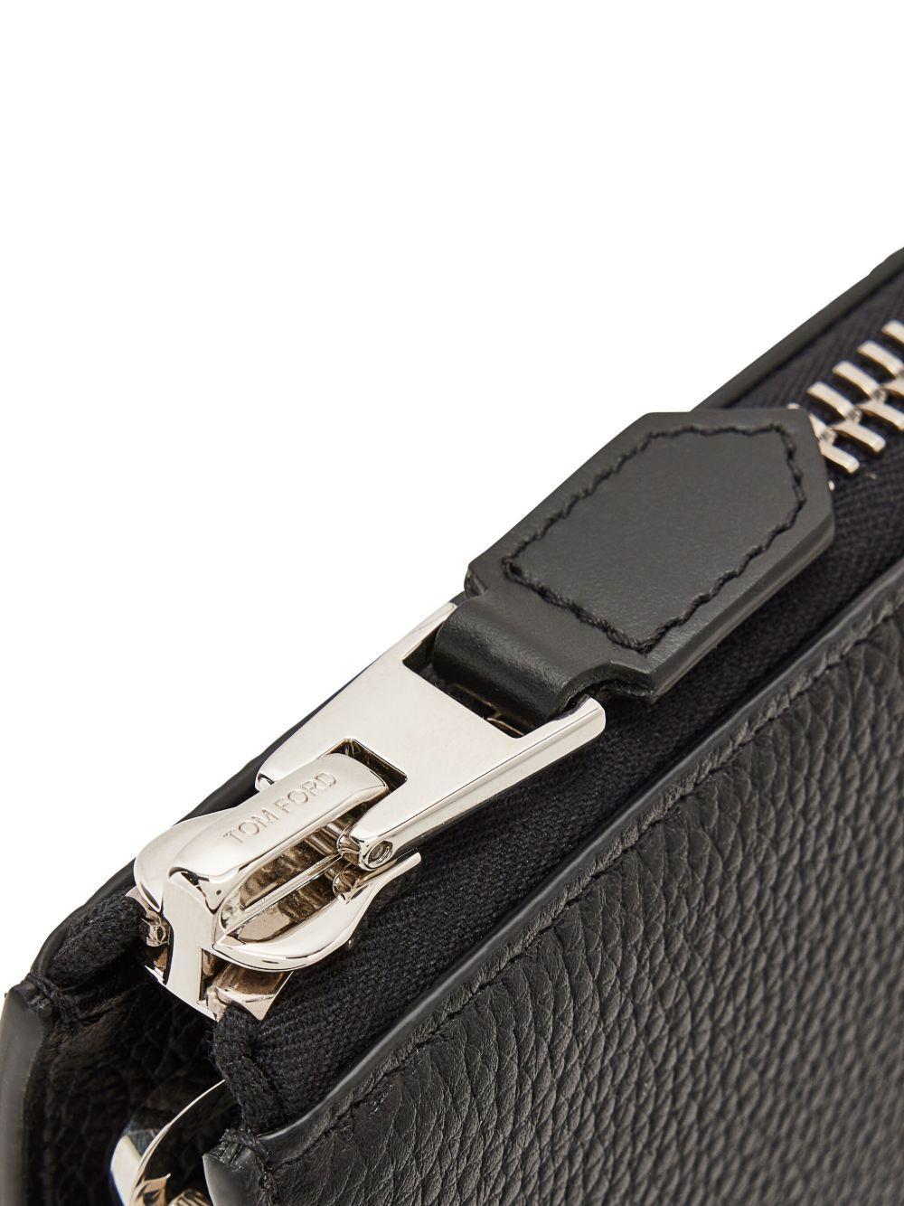 pebbled-leather logo-print clutch  Product Image