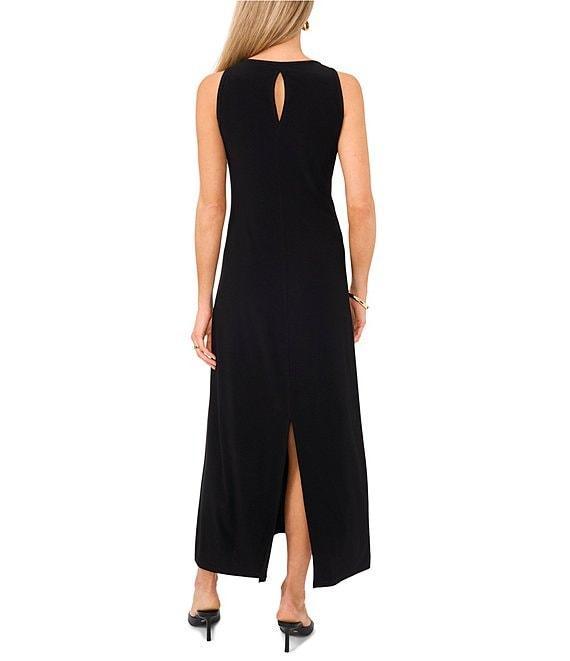 Vince Camuto Sleeveless Keyhole Back Crew Neck A-Line Maxi Dress Product Image