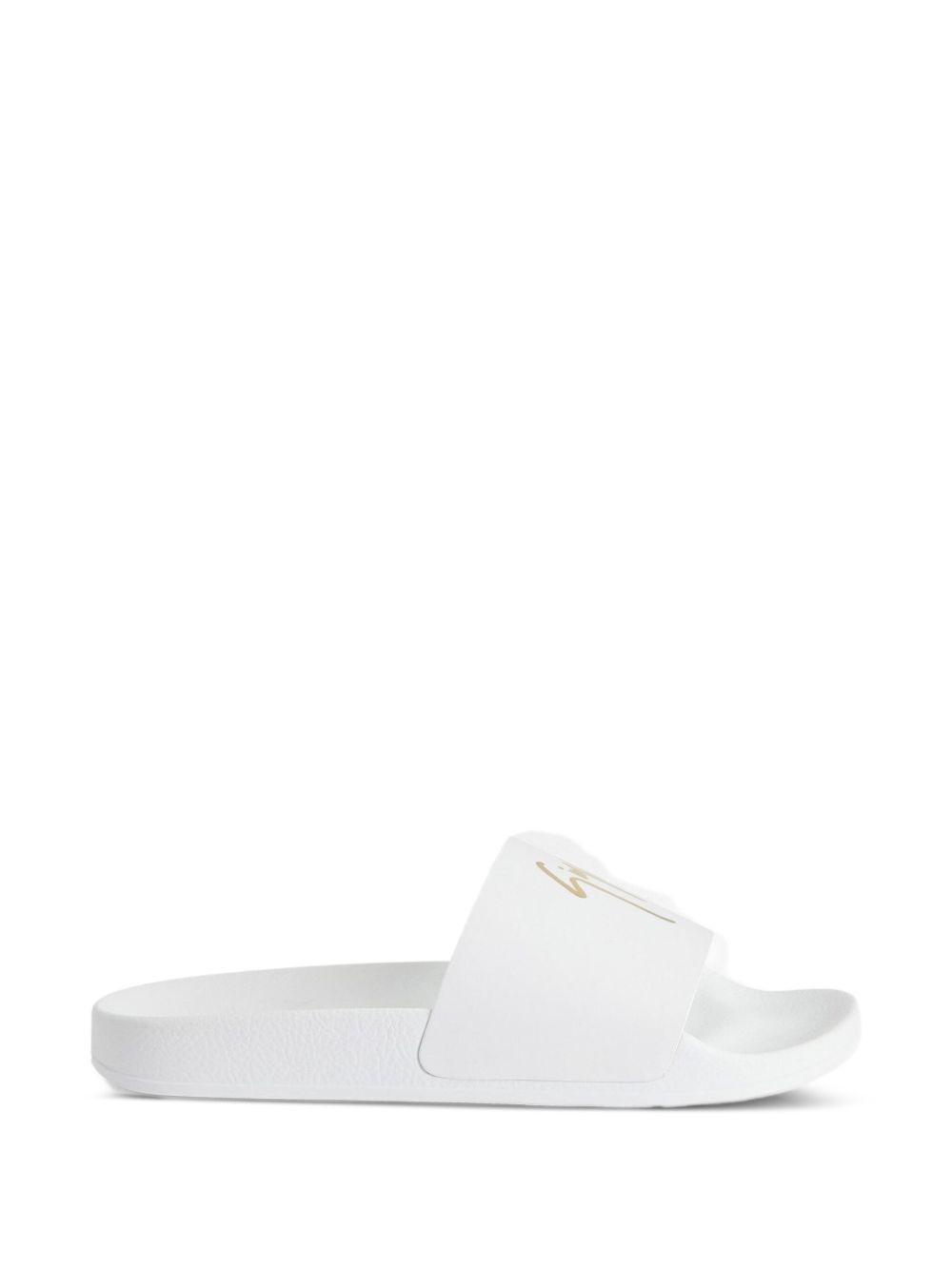 Brett leather logo slides Product Image