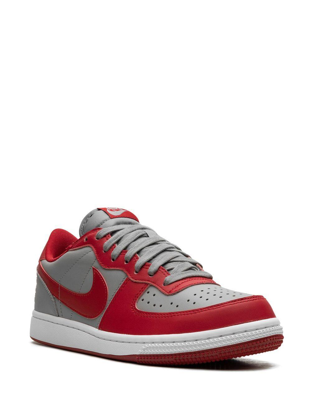 NIKE Terminator Low Sneaker In Med Grey/varsity Red-white Product Image