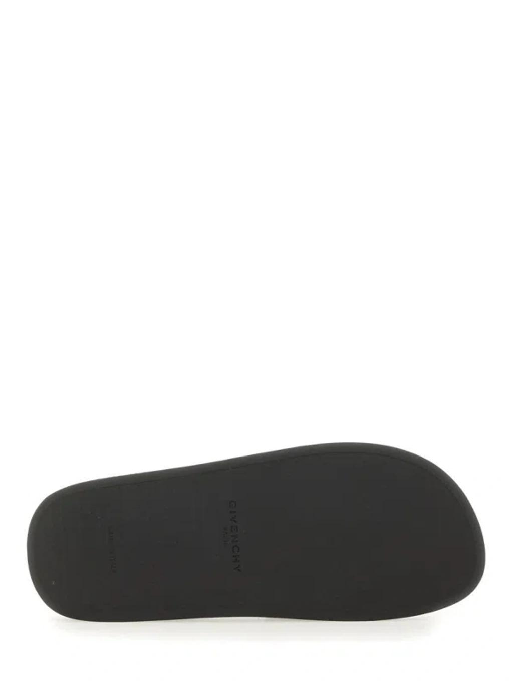 Black Logo-Print Pool Slides Product Image