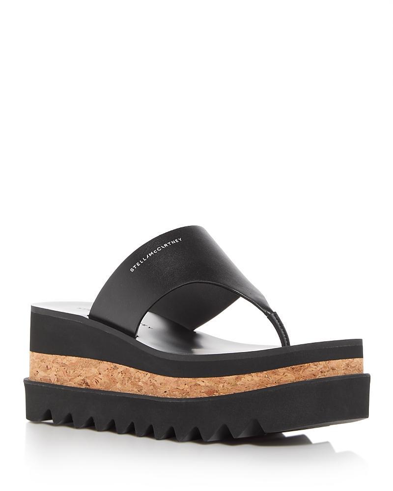 Stella McCartney Womens Sneak Elyse Platform Wedge Thong Sandals Product Image