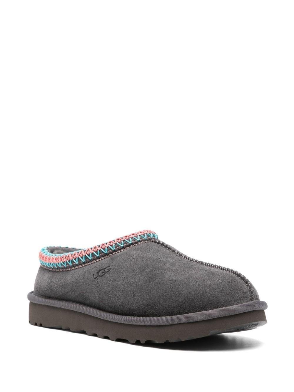 Tasman Contrast-stitch Slippers In Grey Product Image