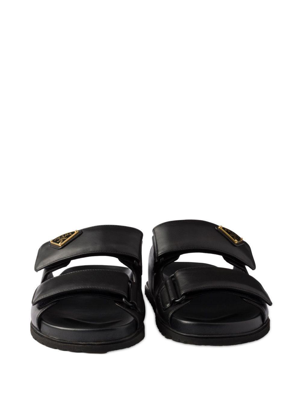 touch-strap leather sandals Product Image