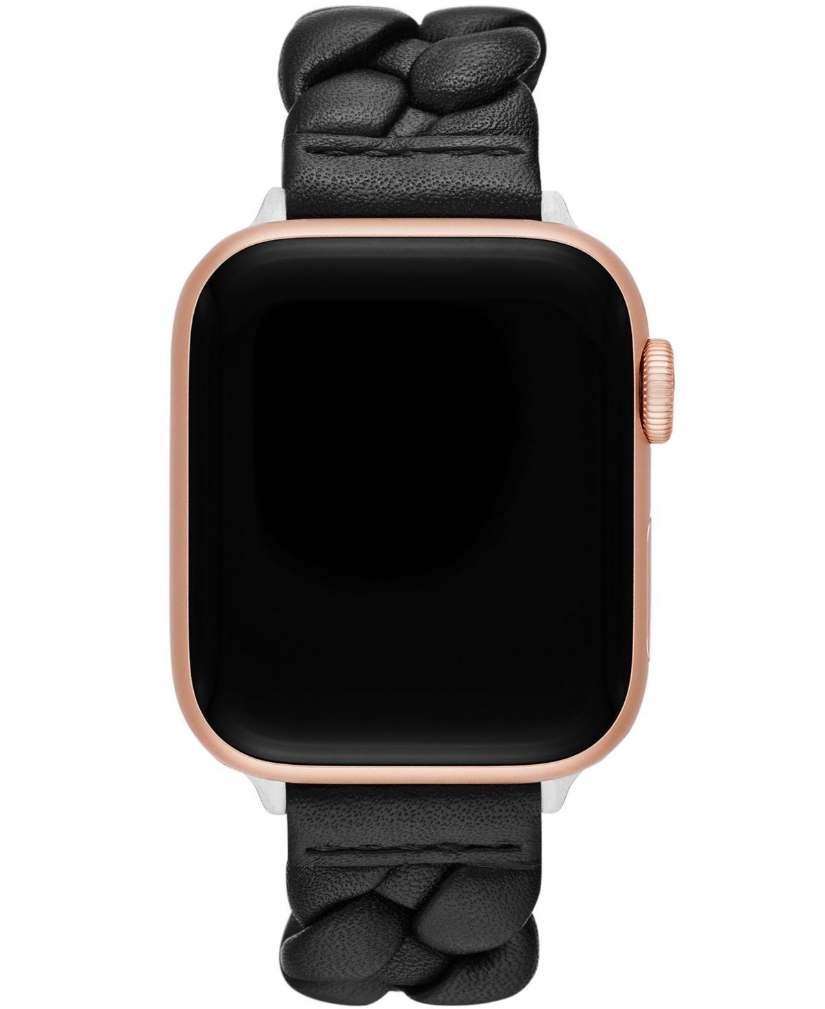 kate spade new york Womens Black Leather 384041mm Strap for Apple Watch Product Image