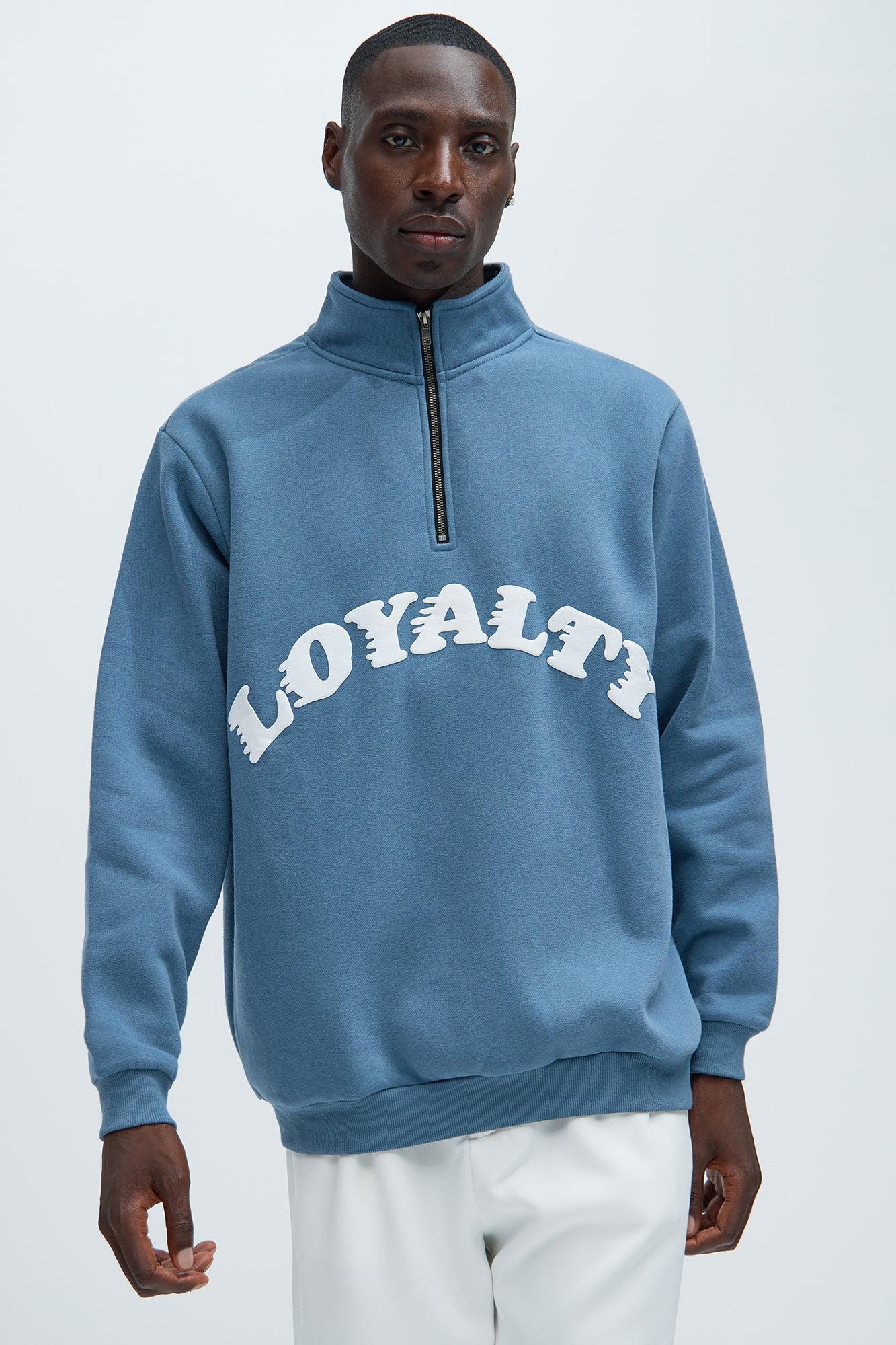 Loyalty Quarter Zip Sweatshirt - Blue Product Image