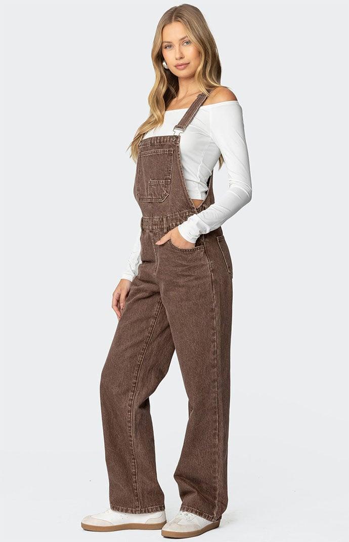 Edikted Women's Rosemary Denim Overalls Product Image