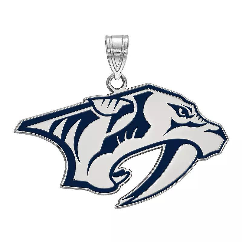 LogoArt Nashville Predators Sterling Silver Large Enamel Logo Pendant, Womens Gold Tone Product Image