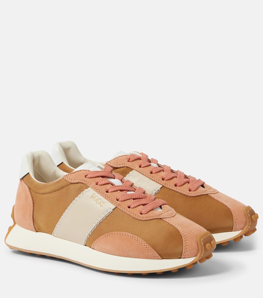 TOD'S T Vintage Suede And Technical Sneakers In Leder Product Image