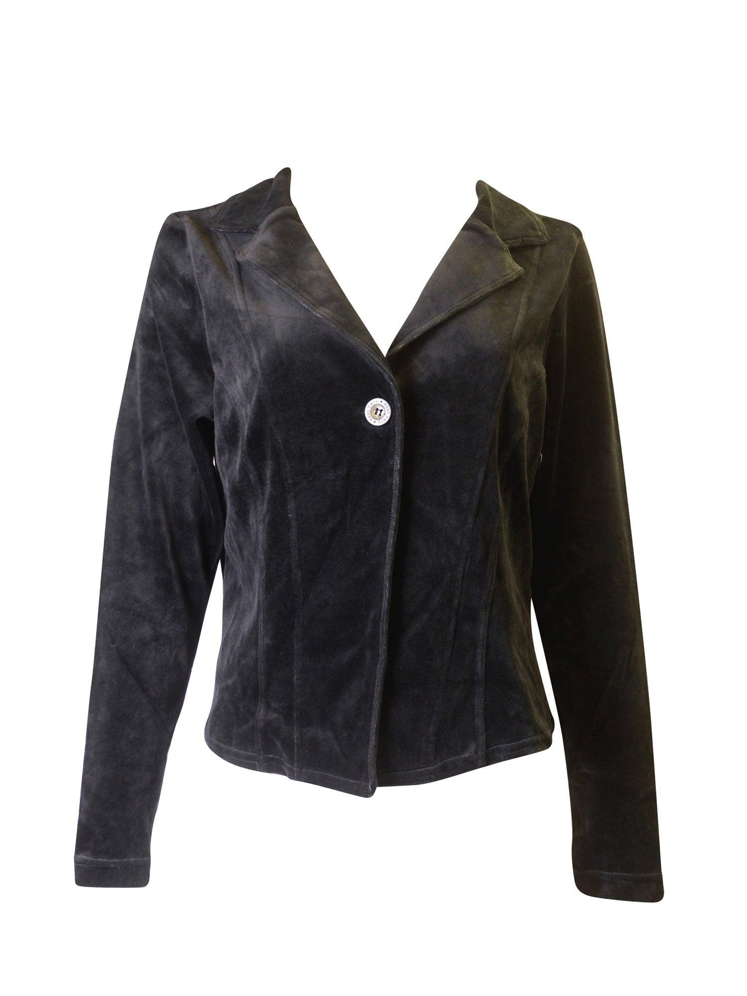 Hard Tail Velour Cropped Blazer V-203 Product Image