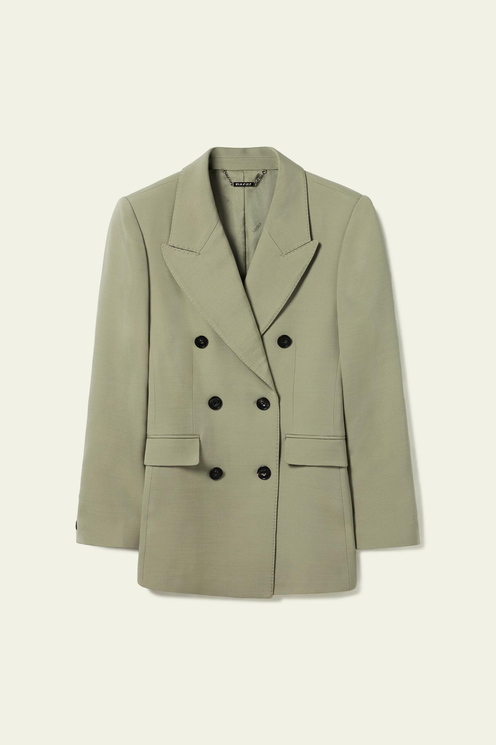 Double Breasted Lapel Blazer Product Image