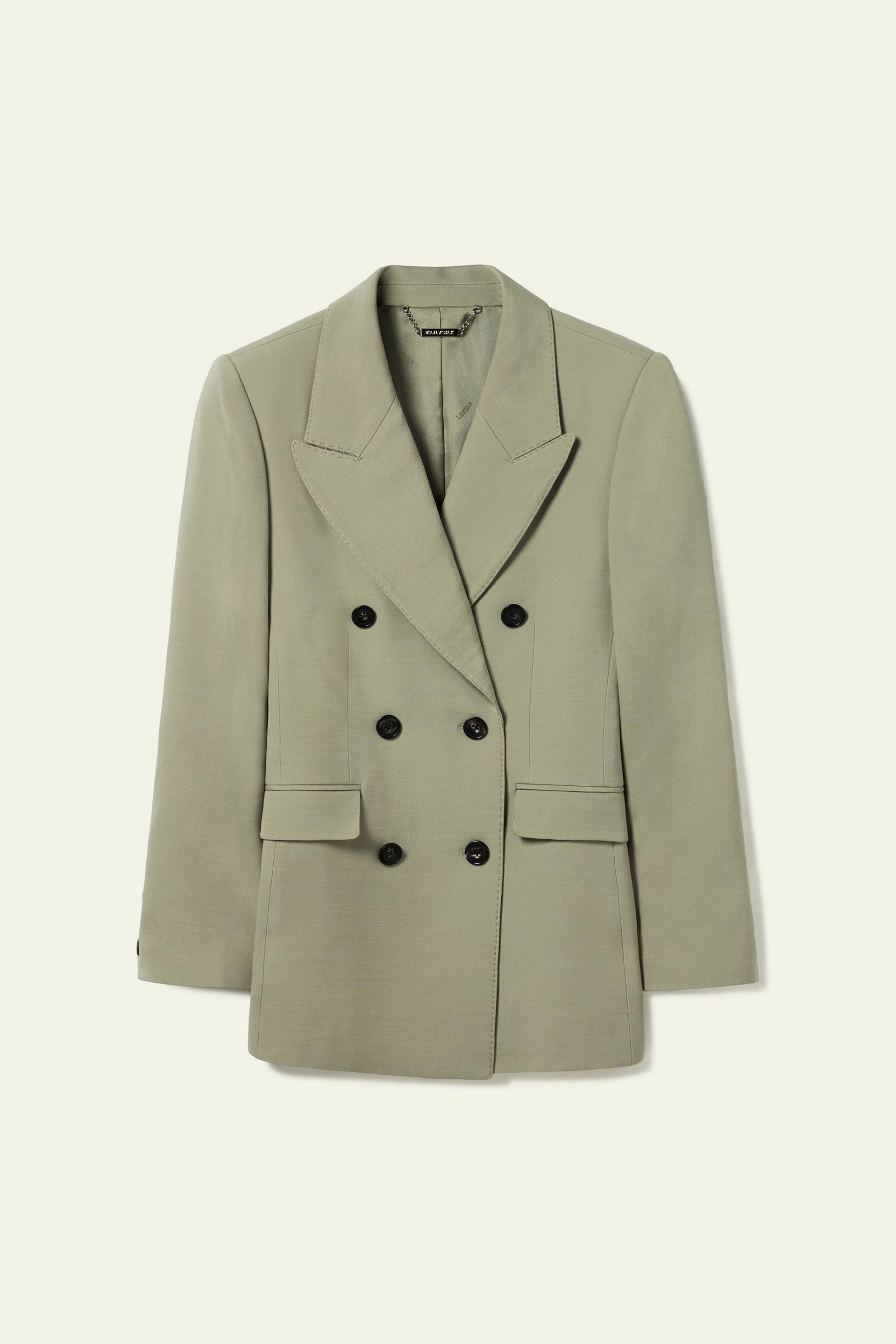 Double Breasted Lapel Blazer Product Image