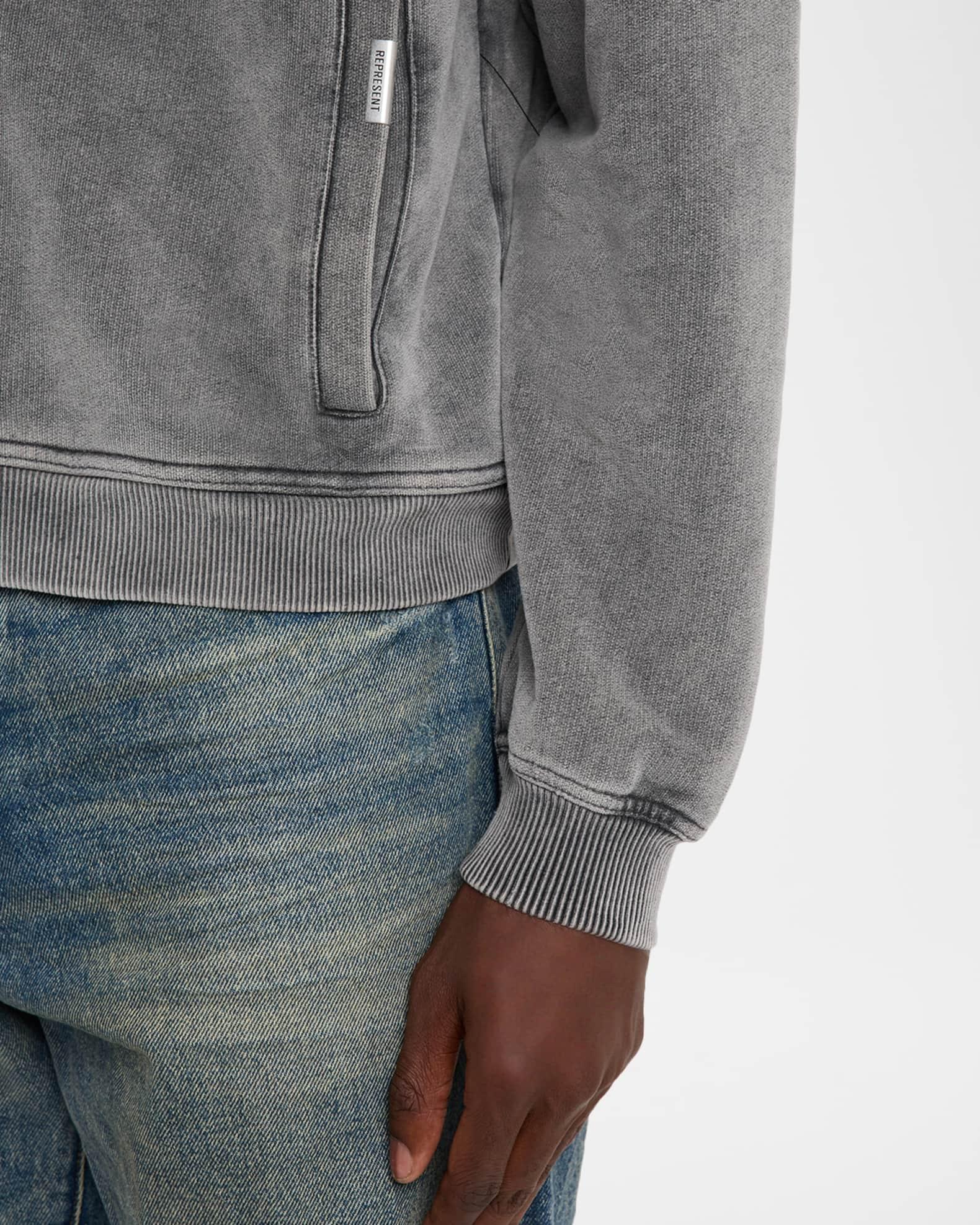 Men's Cotton Script Logo Full-Zip Hoodie Product Image