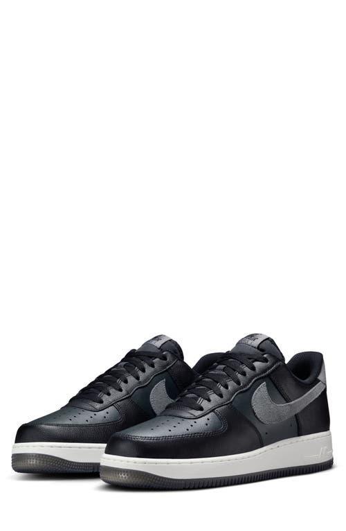 NIKE Air Force 1 '07 Sneakers In Black And Gray In Black/smoke Grey Product Image