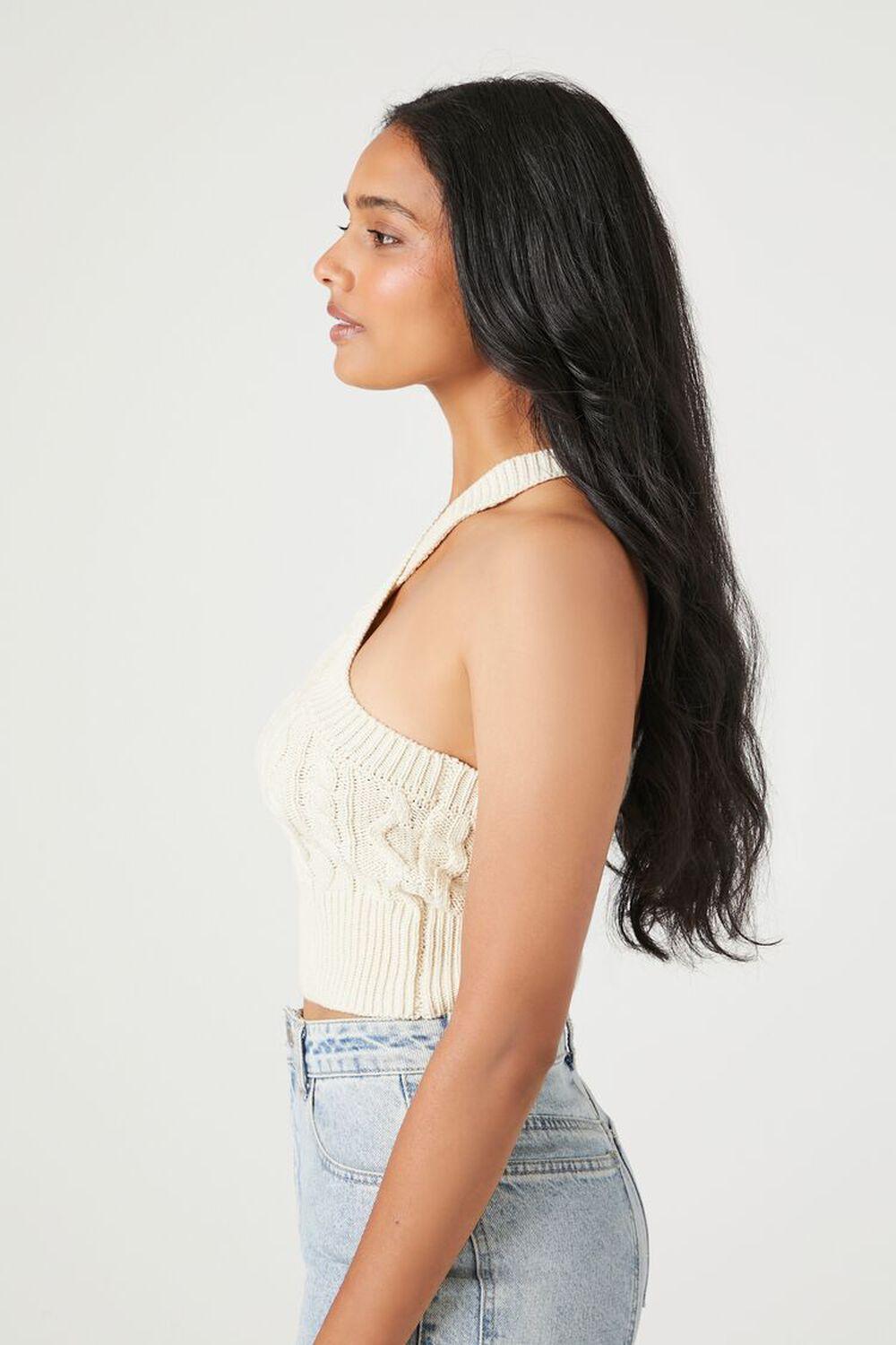 Cable Knit Halter Crop Top | Forever 21 Product Image